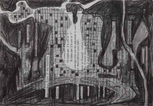 Jarek Piotrowski - Nuèe Ardente - Pencil on pattern card - 10.5cm × 14.8cm