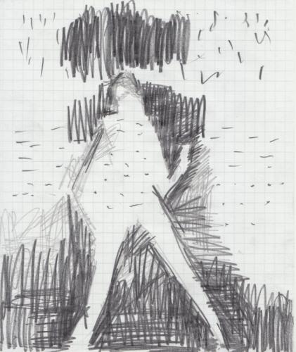 Jarek Piotrowski - Natural Stranger - Pencil on paper - 14.8cm × 1 7.5cm