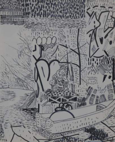 Jarek Piotrowski - Wick Woods - Oil marker on paper - 29.7cm × 21cm