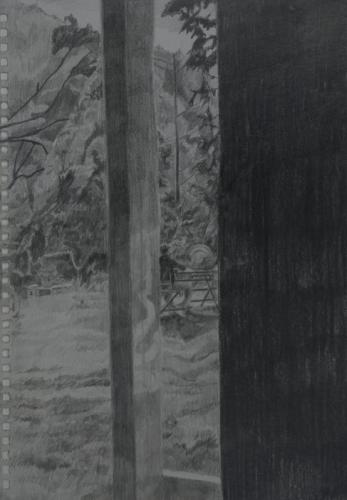 Jarek Piotrowski - Spostamento - Carbon on paper - 29.7cm × 21cm