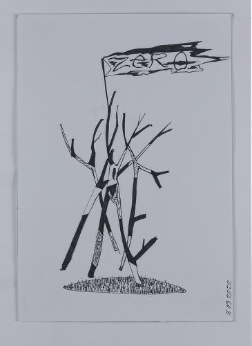 Jarek Piotrowski - Brutus Kaputt - Water based ink on paper - 30cm × 21cm