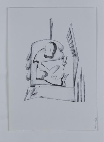 Jarek Piotrowski - Brutus Kaputt - Oil based ink on paper - 30cm × 21cm