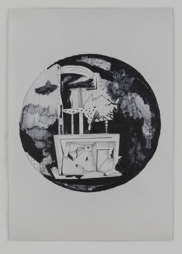 Jarek Piotrowski - Tight Swag - Oil based ink on paper - 54cm × 38cm