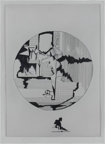 Jarek Piotrowski - Tight Swag - Oil based ink on paper - 54cm × 38cm