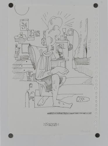 Jarek Piotrowski - Luggage - Ink on paper - 21 x 29.7cm