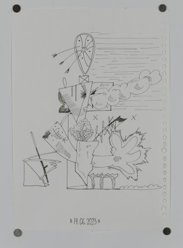 Jarek Piotrowski - Luggage - Ink on paper - 21 x 29.7cm