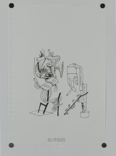 Jarek Piotrowski - Luggage - Ink on paper - 21 x 29.7cm