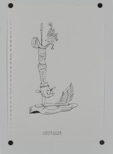 Jarek Piotrowski - Luggage - Ink on paper - 21 x 29.7cm