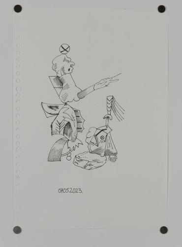 Jarek Piotrowski - Luggage - Ink on paper - 21 x 29.7cm