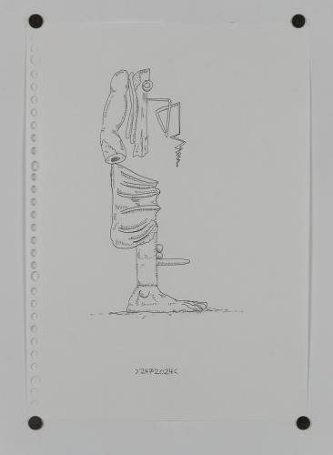 Jarek Piotrowski - Luggage II - Ink on paper - 21 x 29.7cm