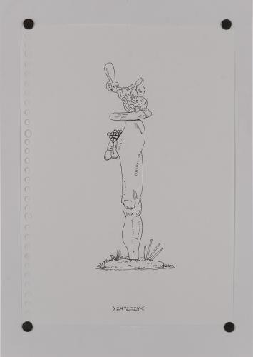 Jarek Piotrowski - Luggage II - Ink on paper - 21 x 29.7cm