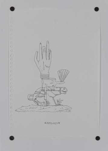 Jarek Piotrowski - Luggage II - Ink on paper - 21 x 29.7cm