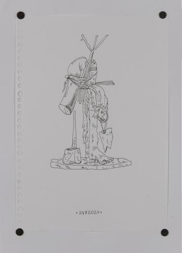 Jarek Piotrowski - Luggage II - Ink on paper - 21 x 29.7cm