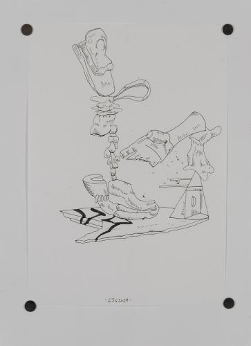 Jarek Piotrowski - Luggage II - Ink on paper - 17.6 x 25cm