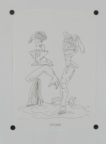 Jarek Piotrowski - Luggage II - Ink on paper - 17.6 x 25cm