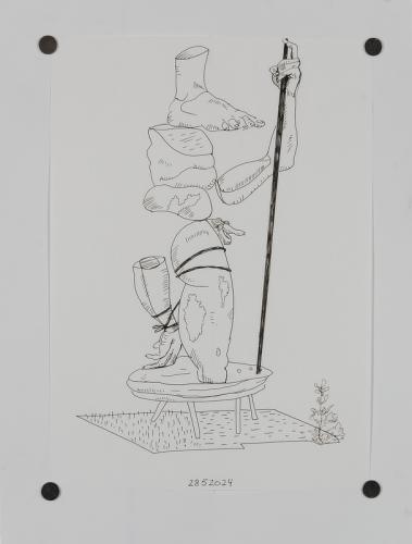 Jarek Piotrowski - Luggage II - Ink on paper - 17.6 x 25cm