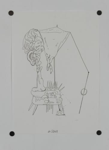 Jarek Piotrowski - Luggage II - Ink on paper - 17.6 x 25cm