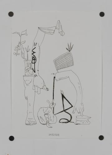Jarek Piotrowski - Luggage II - Ink on paper - 17.6 x 25cm