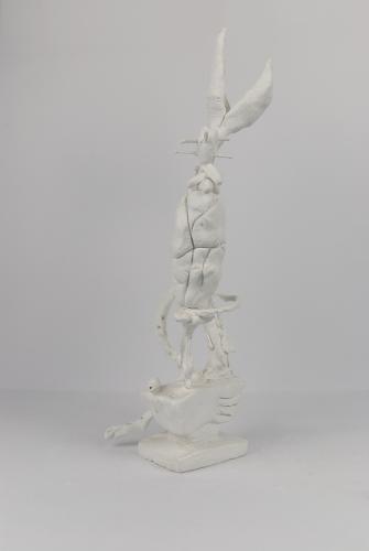 Jarek Piotrowski - Manic Paste - Clay, steel and aluminium - 31 × 8 x 7.5cm
