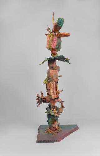 Jarek Piotrowski - Nomads Comb - Wood, bamboo, steel, clay, and aclyric - 61.5cm × 22cm× 17.5cm