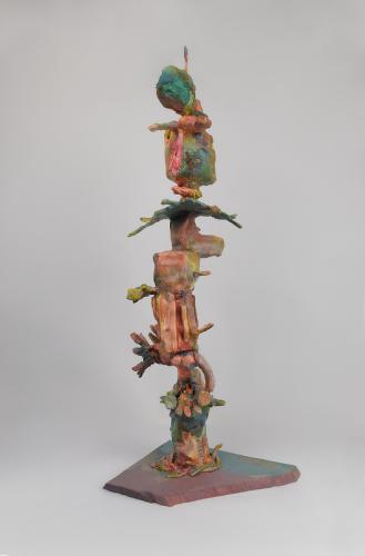 Jarek Piotrowski - Nomads Comb - Wood, bamboo, steel, clay, and aclyric - 61.5cm × 22cm× 17.5cm