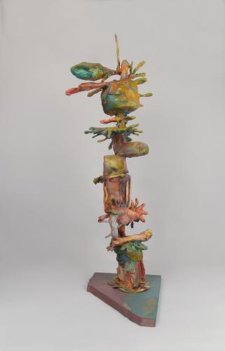 Jarek Piotrowski - Nomads Comb - Wood, bamboo, steel, clay, and aclyric - 61.5cm × 22cm× 17.5cm
