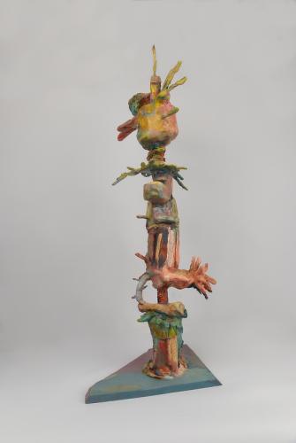 Jarek Piotrowski - Nomads Comb - Wood, bamboo, steel, clay, and aclyric - 61.5cm × 22cm× 17.5cm