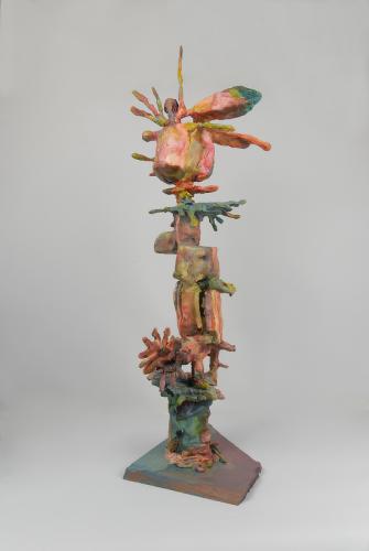 Jarek Piotrowski - Nomads Comb - Wood, bamboo, steel, clay, and aclyric - 61.5cm × 22cm× 17.5cm