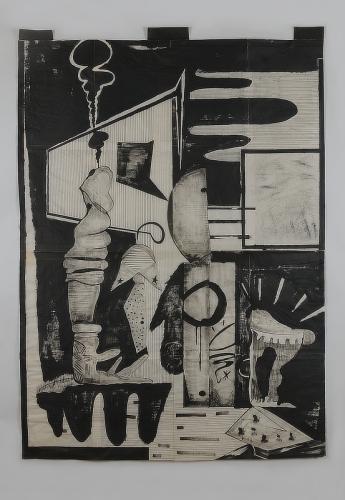Jarek Piotrowski - Elastic - Ink on washi paper - 135 x 96cm