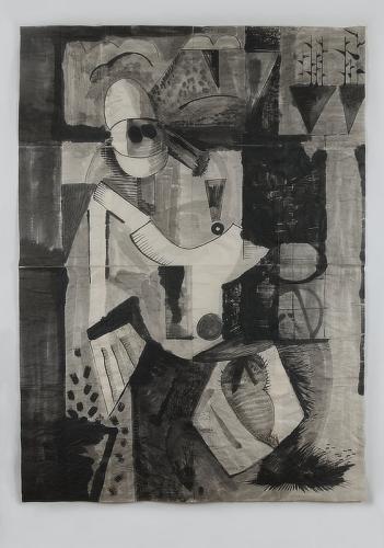 Jarek Piotrowski - Ladders and Thrones - Ink on washi paper - 131 x 95.5cm