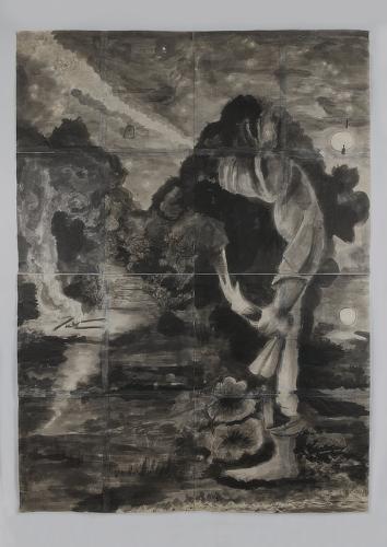 Jarek Piotrowski - Ladders and Thrones - Ink on washi paper - 132 x 96cm