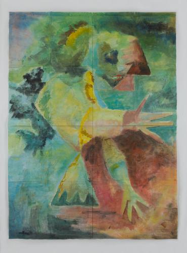 Jarek Piotrowski - Odd One Out - Acrylic on washi paper - 130 x 96.4cm