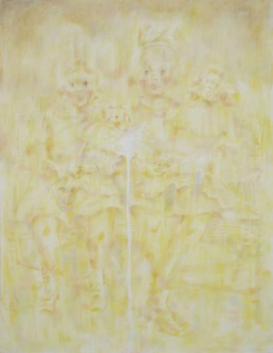 Jarek Piotrowski - Beautiful Paranoia - Dry pastel, oil pastel and acrylic on Paper - 150cm × 115cm