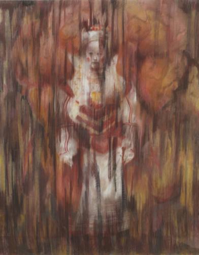 Jarek Piotrowski - Beautiful Paranoia - Dry pastel on Paper - 150cm × 109cm