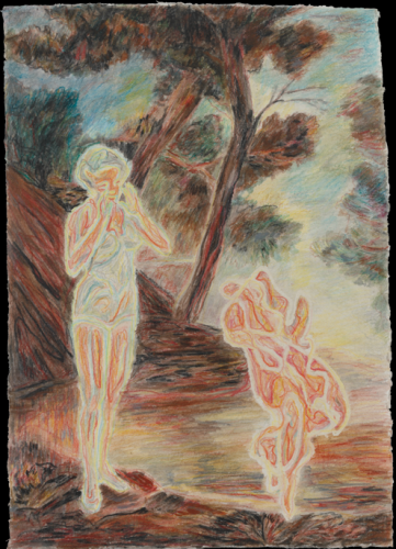 Jarek Piotrowski - In Search of the Miraculous - Watercolor on Cotton rag paper - 42cm × 30cm