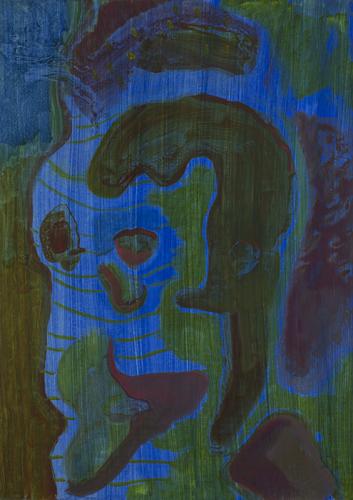 Jarek Piotrowski - Heads - Oil and tempera on paper - 70cm x 50cm