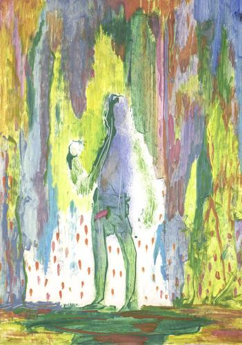 Jarek Piotrowski - Mudmen and Raindwellers - Oil on paper - 29.7cm x 21cm