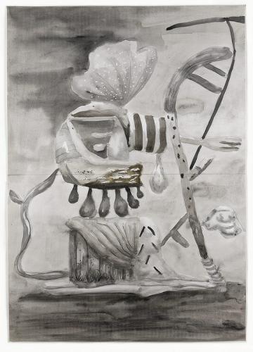Jarek Piotrowski - Noise of To-Morrow - Acrylic and charcoal on paper - 76 x 53.8cm