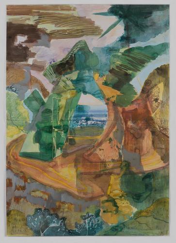 Jarek Piotrowski - Standfall - Acryl gouache and charcoal on primed paper - 75.8 x 53.8cm