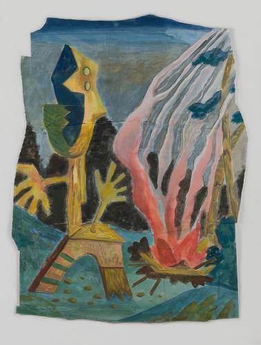 Jarek Piotrowski - In Going Under - Acrylic on primed  paper - 86 x 66cm
