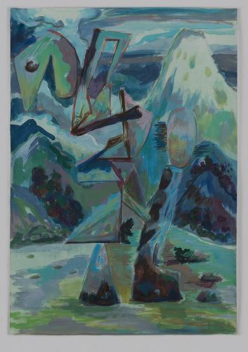 Jarek Piotrowski - longnose - Acrylic on primed  paper - 53.7 x 38cm
