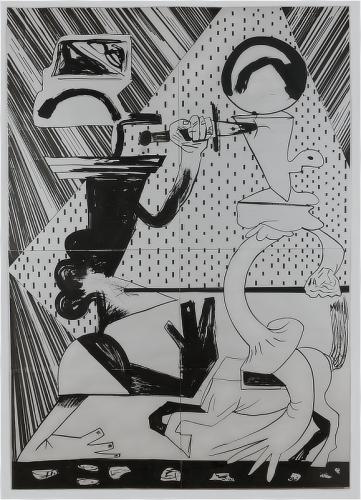 Jarek Piotrowski - Ink on paper - 107 x 105.2cm