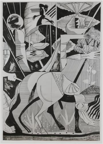 Jarek Piotrowski - Ink on paper - 152 x 108cm