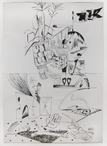 Jarek Piotrowski - Compass - Ink on paper - 152.5 x 108cm