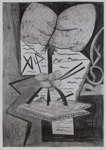 Jarek Piotrowski - O.T - Charcoal on paper - 107.8 x 75.8cm