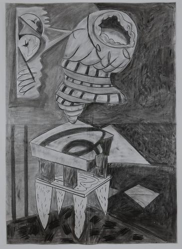 Jarek Piotrowski - O.T - Charcoal on paper - 107.8 x 76cm