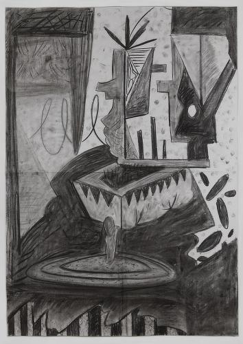 Jarek Piotrowski - O.T - Charcoal on paper - 108 x 76.5cm