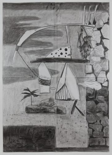 Jarek Piotrowski - O.T - Charcoal on paper - 107.5 x 76.7cm