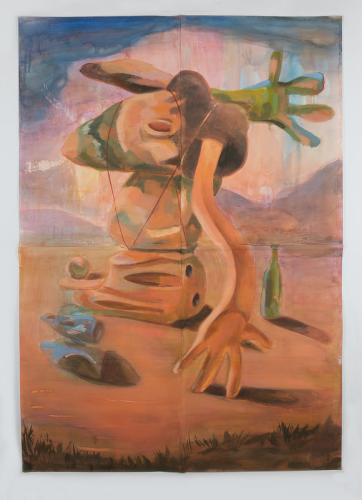 Jarek Piotrowski - Bobs Your Unkle - Acrylic on primed paper - 151cm × 107.5cm