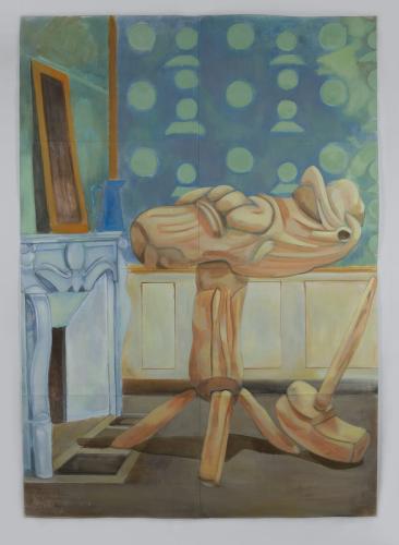 Jarek Piotrowski - On the Turf - Acrylic on primed paper - 152.5cm × 107.5cm
